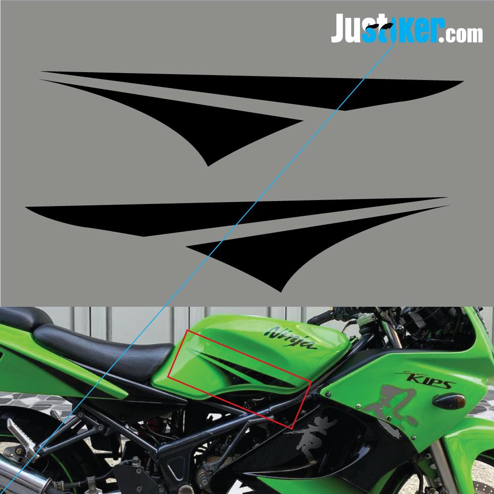 Sticker Stripping List Tank Kawasaki Ninja Rr Old Se Shopee Philippines