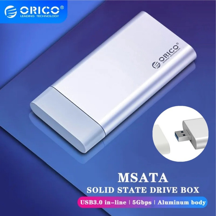 Casing Enclosure Case SSD mSATA to USB 3.0 mini Aluminum 5Gbps MSG-U3 ...