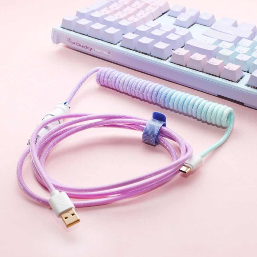 Ducky AZURE COILED CABLE USB A TO USB C FOR KEYBOARD CABLE Shopee