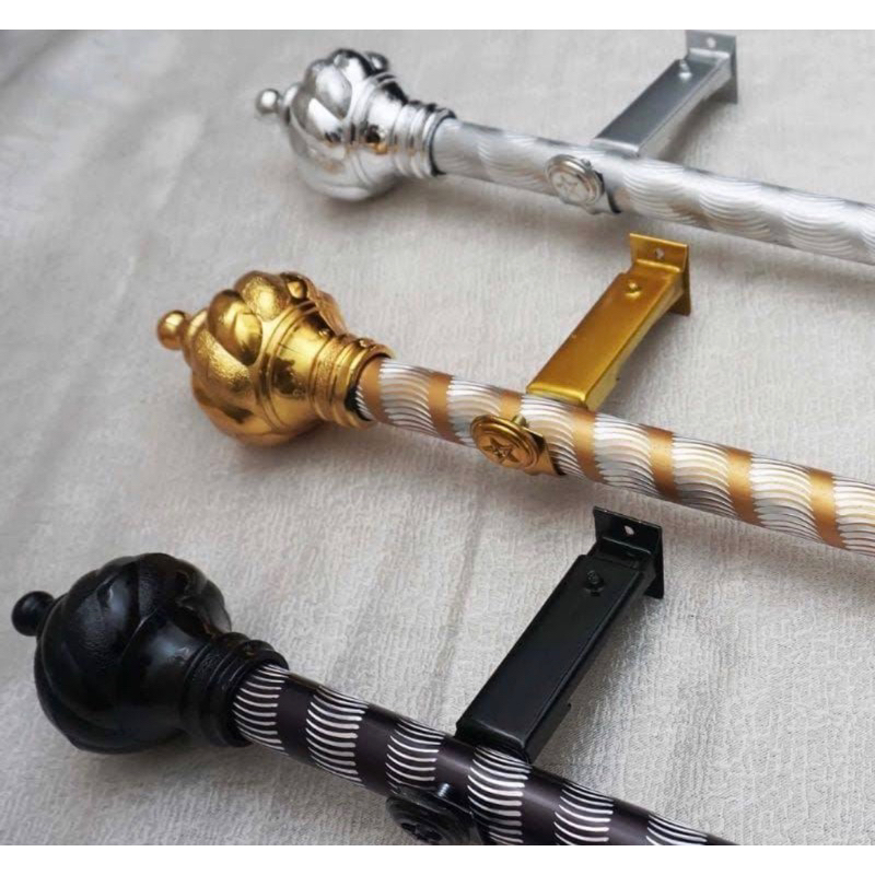 Curtain Rod/Full Set Thick Complete With Thread Line!! | Shopee Philippines