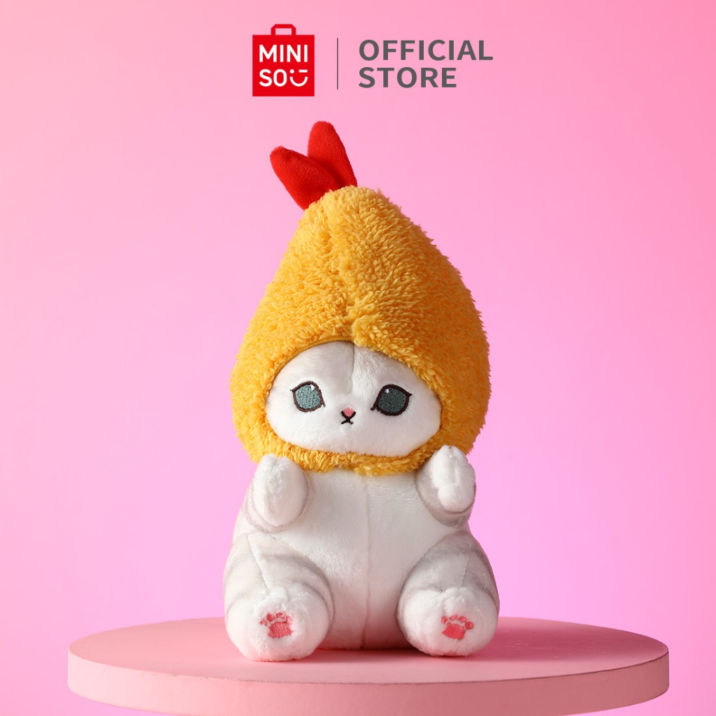 Miniso Stuffed Pillow Cat Shark Cat toys Mofusand Series 8in. Plush Toy Fried shrimp Kitten