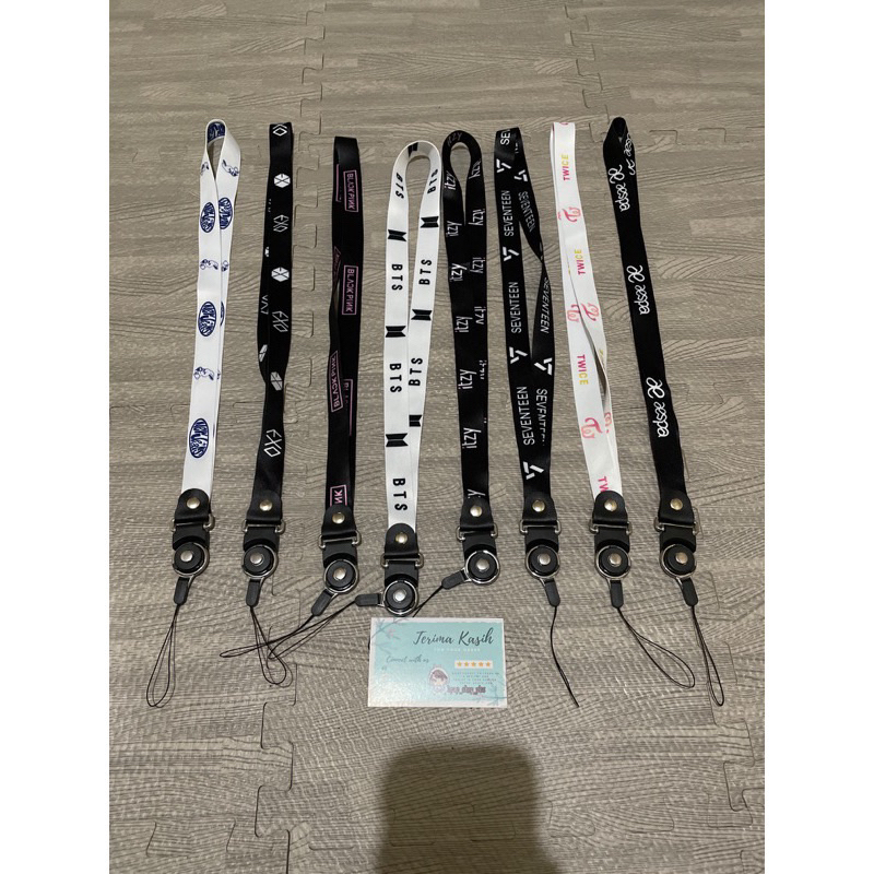 Gantungan Strap Id Card Hanger Hp Kpop Lanyard Kpop Bts Newjeans Exo Blackpink Itzy Seventeen 