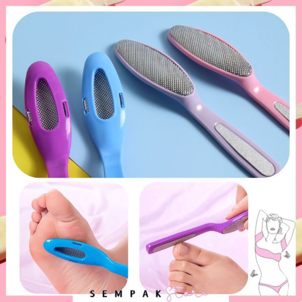 Ss Pedicure Tool 2in1 Foot Sanding Brush 2sided Calluses Remover Coarse Toe Heel Smoother