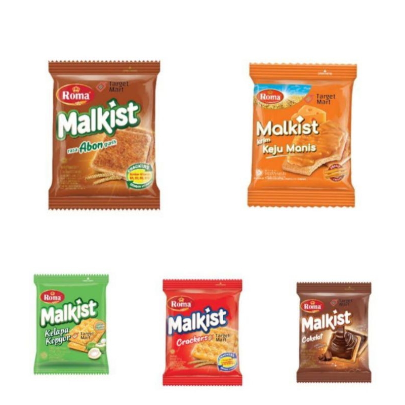 Roma MALKIST ORIGINAL Flavor CRACKERS/Chocolate/ABON Biscuit SACHET ...