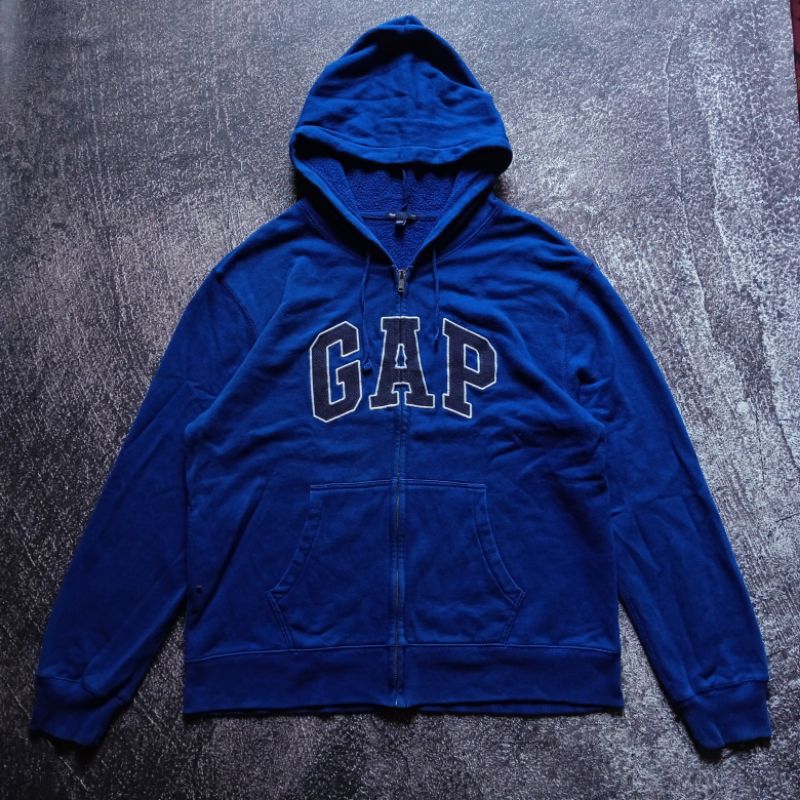 Blue GAP Zipper Hoodie | Shopee Philippines