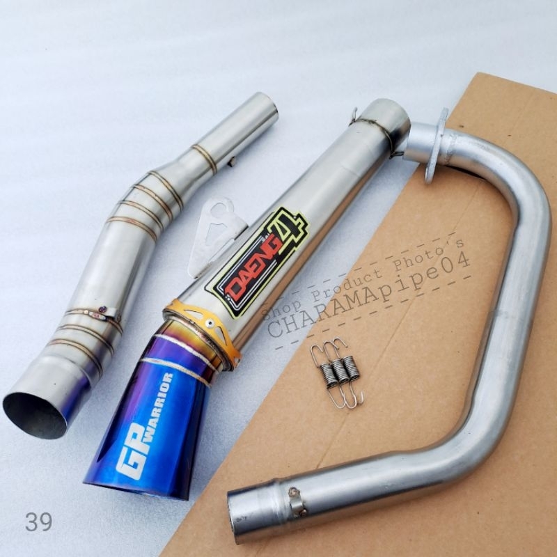 Hi Mount Pipe Daeng Conical Exhaust Pipe Skygo 125 150 175 Rusi Tc Bajaj Euro 125 150 Vperman