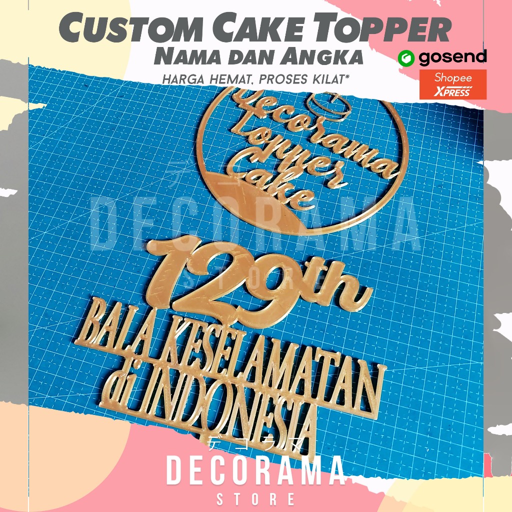 Custom Cake Topper Names & Numbers | Shopee Philippines