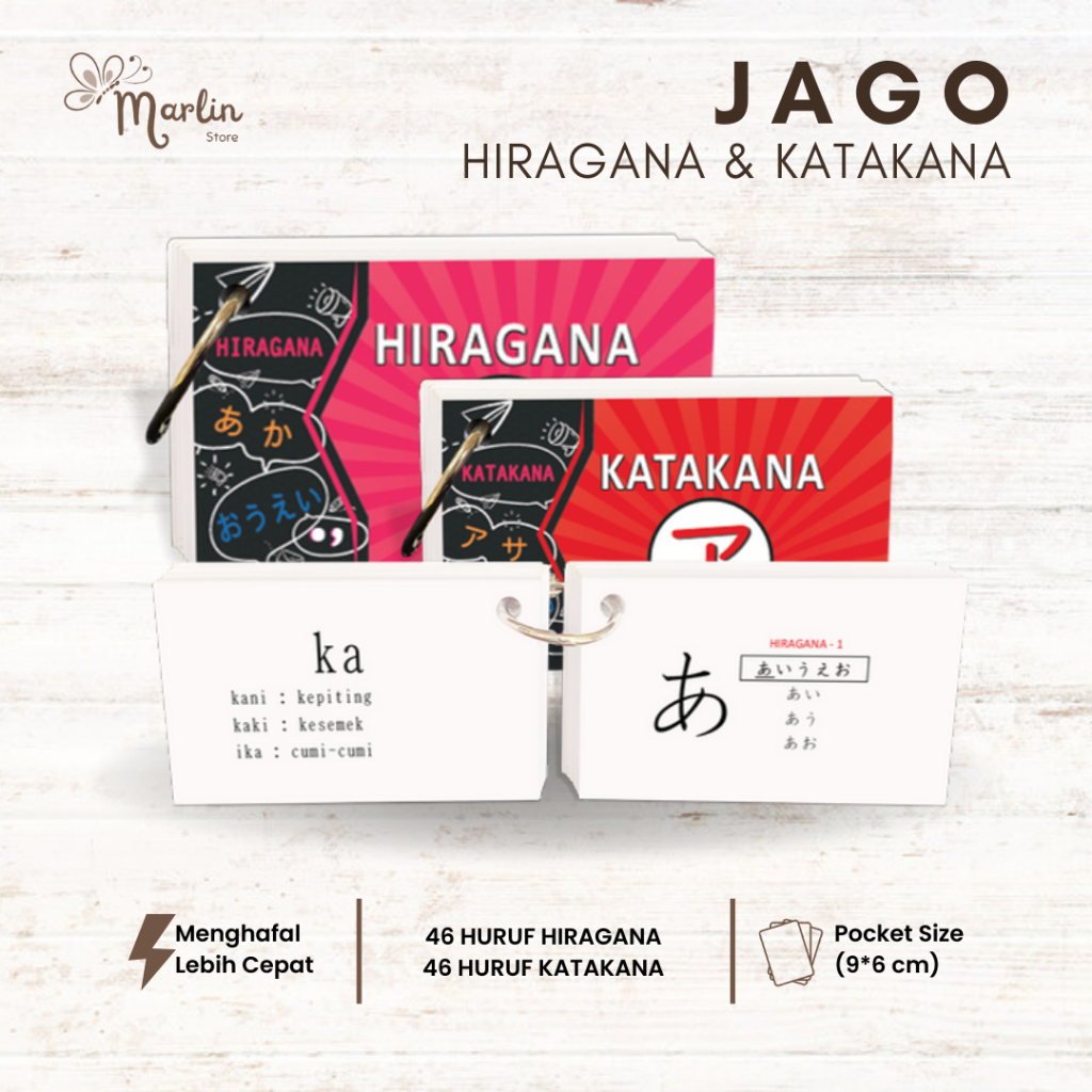 Flashcard Hiragana Katakana Letters Japanese Education Card Shopee