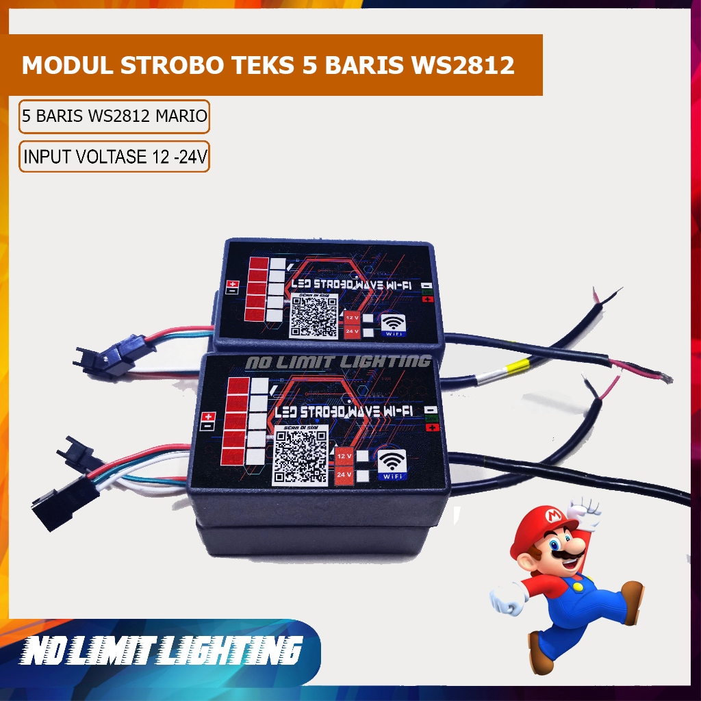 Led Strobe Wave Module 5line Text WiFi WS2812B Zigzag Animation Angrybird Input 1224V