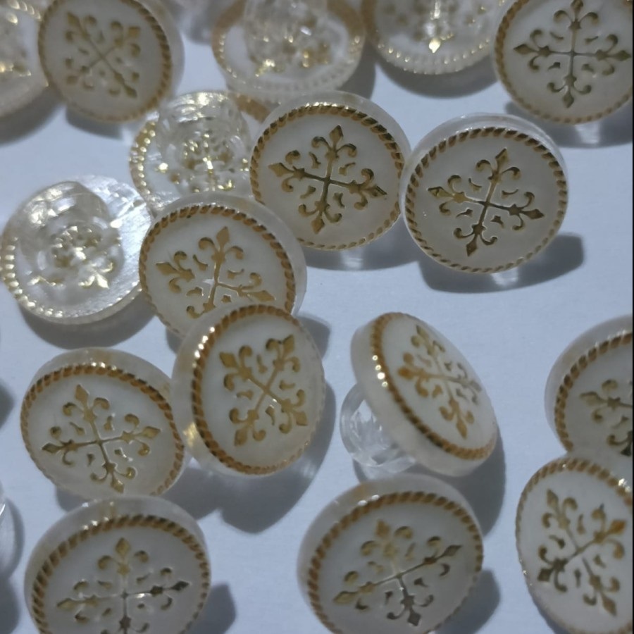 Acrylic batik shirt buttons, diameter 10 mm, contains 100 pcs | Shopee ...