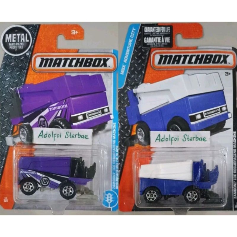 Matchbox zamboni ice resurfacing machine resurfaceuse de glace 49mbx
