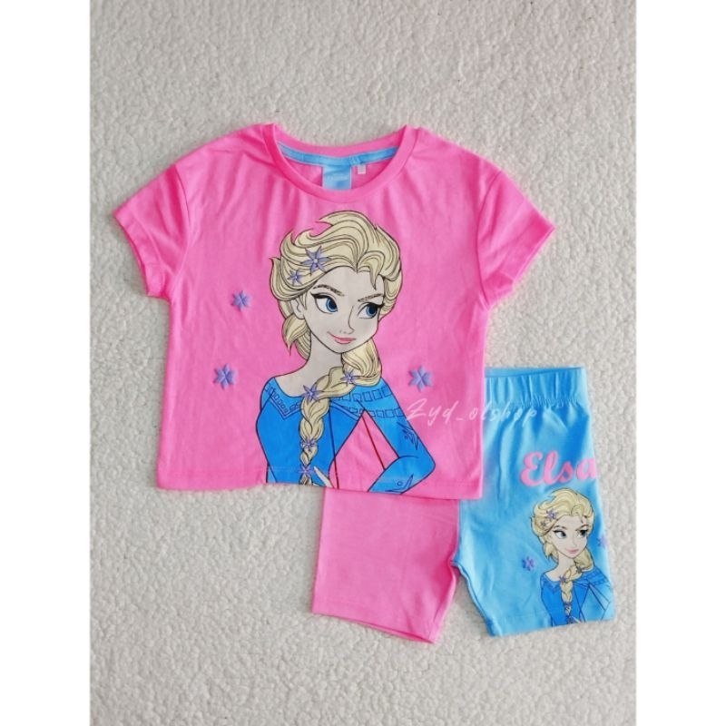 Disney Frozen Girls Shorts 3T | Disney Frozen Elsa Short Set | Shopee ...