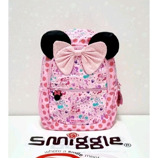 (original) Smiggle Minnie Mouse Classic Backpack Sd Smp Children's 