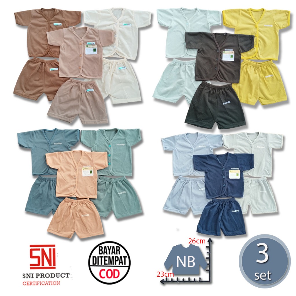 6 Pcs / 3 Sets of Baby Clothes Short Pants Baby Suit Newborn Baby ...