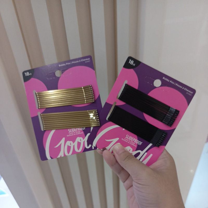 Goody Bobby Pins Hair Clips Large Slideproof Slide Proof Original 18 ...