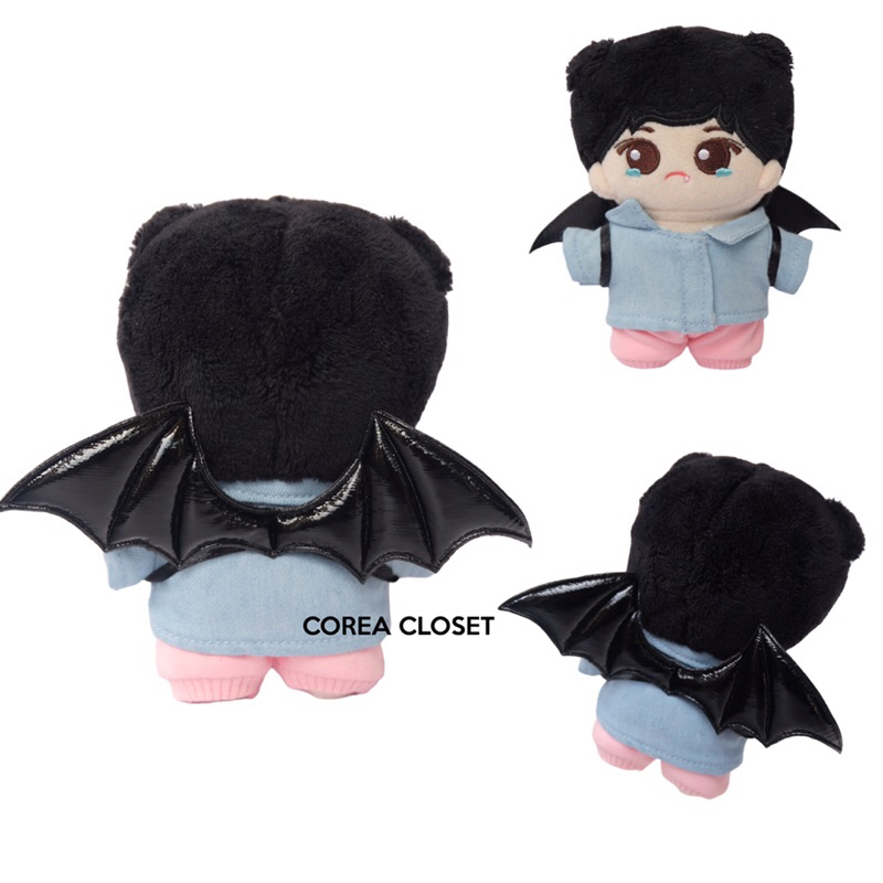 Bat wings (Black) Bat wings for 10cm denimalz Labubu 17cm Labubu 17cm ...