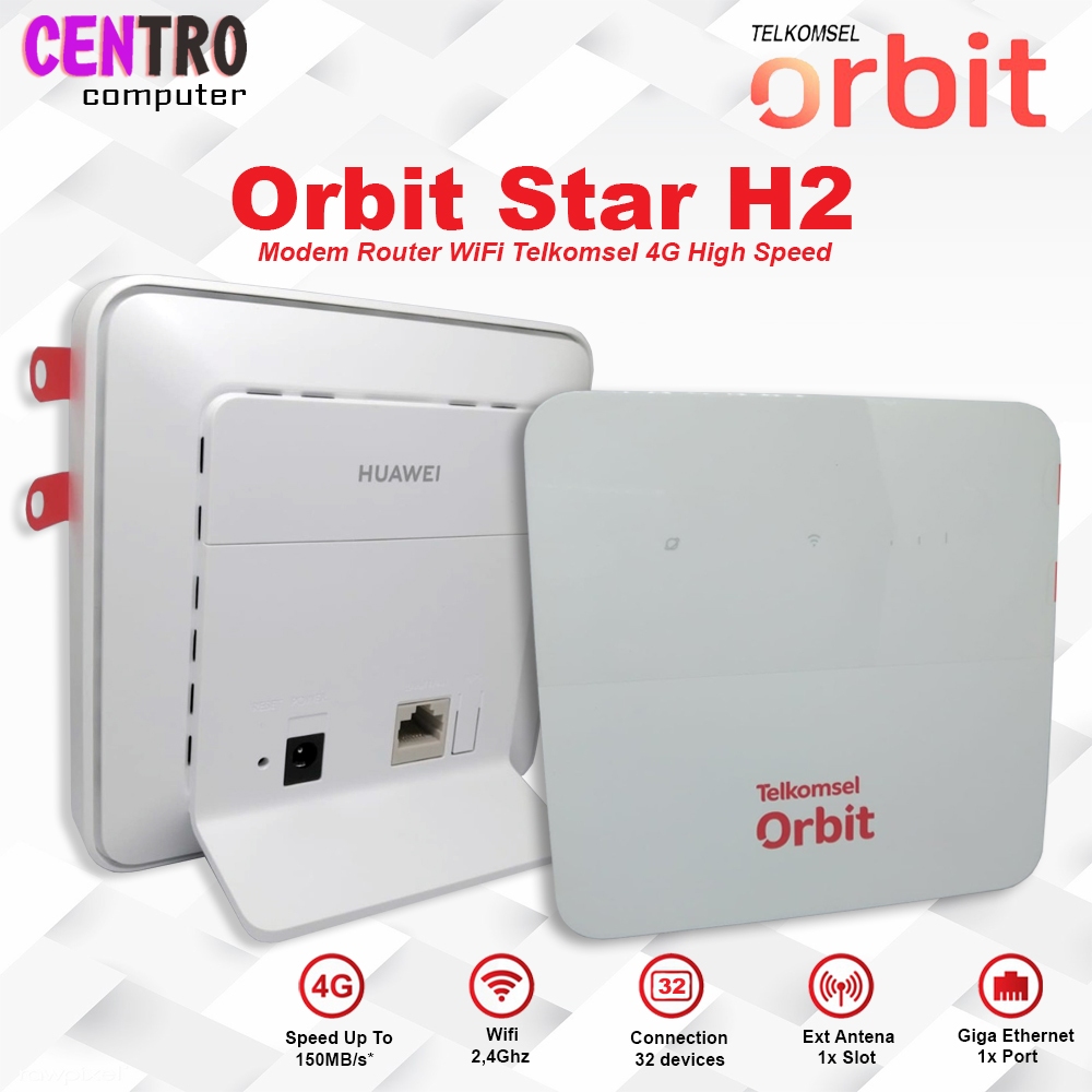 Orbit Star H2 Modem Router WiFi Telkomsel 4G High Speed | Shopee ...