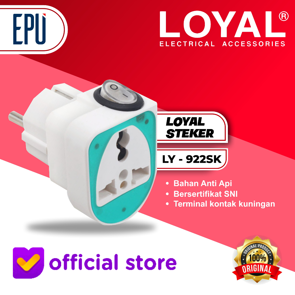 Loyal LY-922SK Multi-Purpose Plug Overplug Switch Socket Plug | Shopee ...