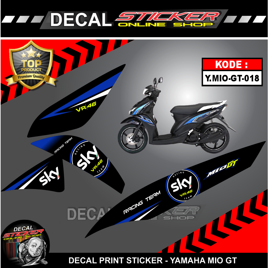Yamaha MIO GT Motorcycle DECAL PRINT STICKER | Shopee Philippines