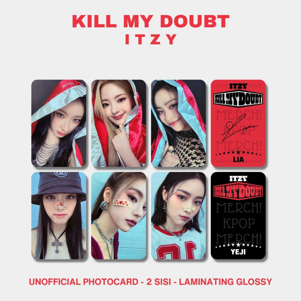 Photocard itzy kill my doubt album pc premium chaeryeong lia ryujin ...