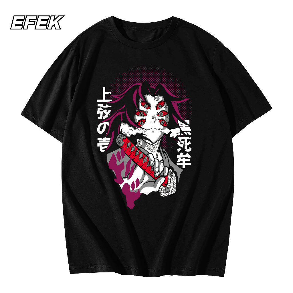 Kimetsu No Yaiba Kokushibo Anime T-Shirt Uper Moon Rank 1/Tshirt Manga ...