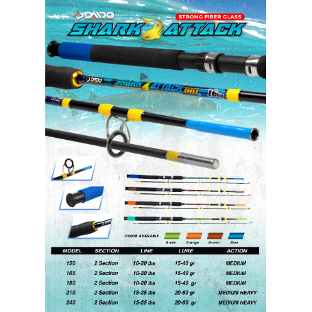 Daido SHARK ATTACK Solid Fiber Rod New Quality | Shopee Philippines