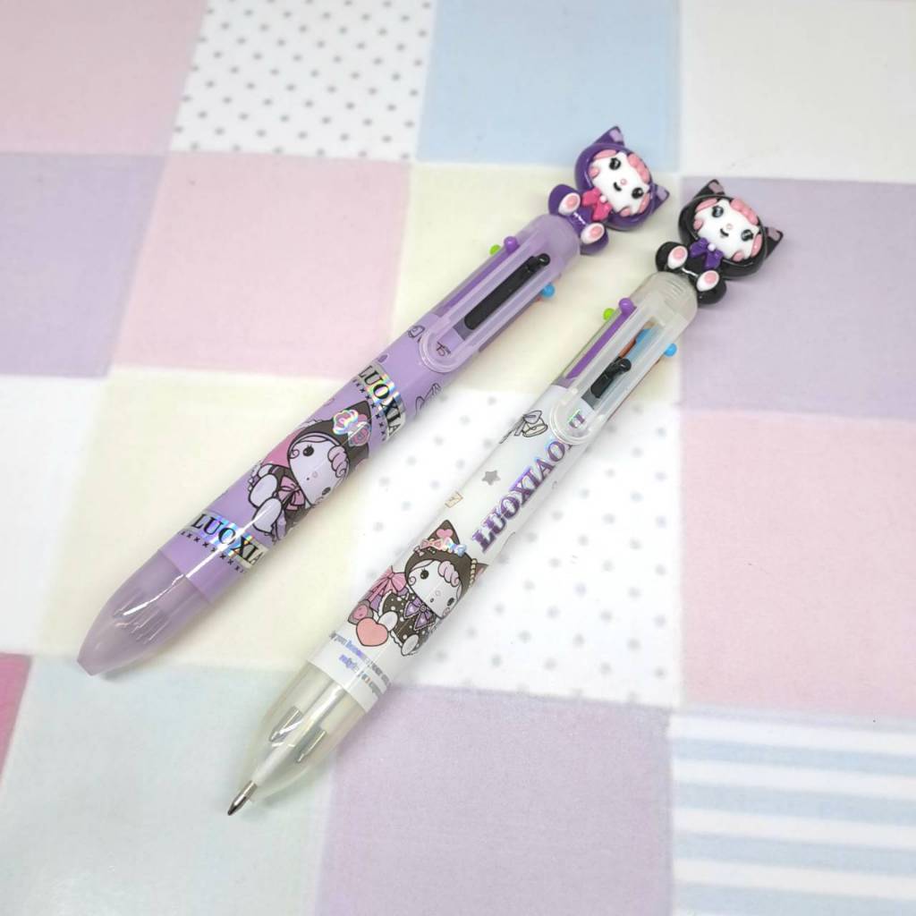 Odemei Ballpoint Pen 6 Colors Fancy 3D Cat Character Viral Cute ...