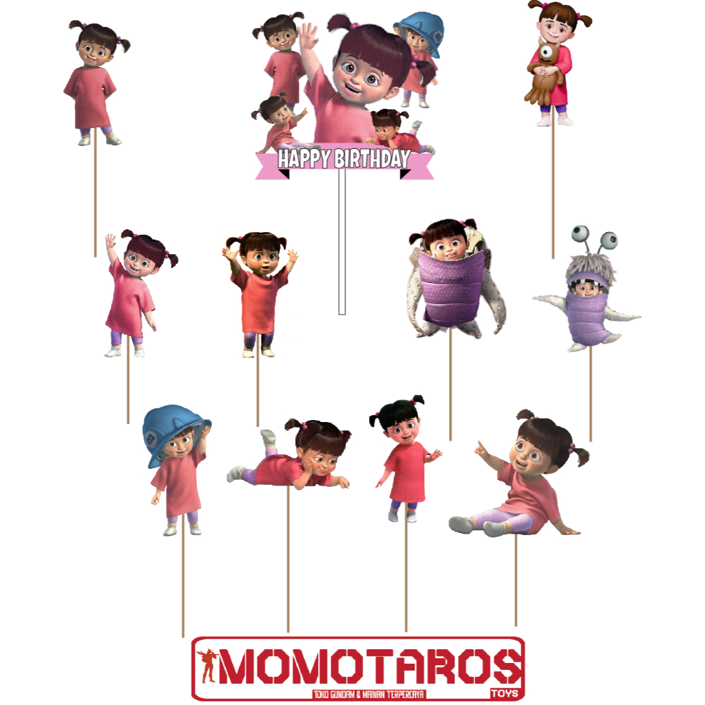 Boo solo Monster Inc cake Topper contains 11 pcs | Shopee Philippines