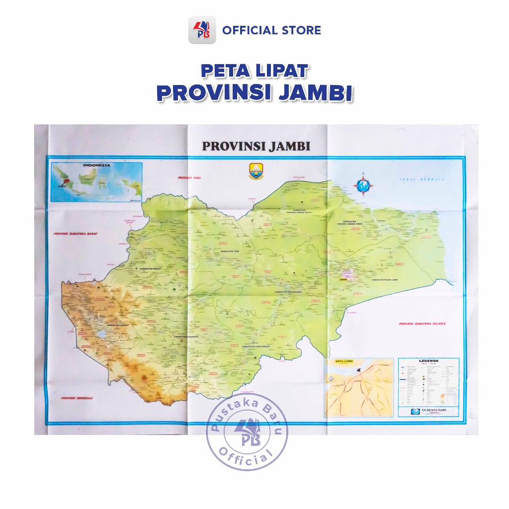 Jambi Province Map/Jambi Province Sheet Folding Map | Shopee Philippines