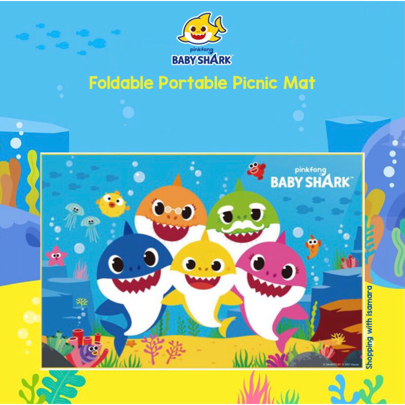 Skater x Pinkfong Baby Shark Foldable Portable Picnic Mat/Children's