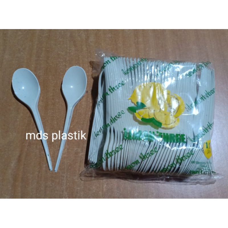 Plastic Tablespoon/LEMON Spoon 100 Contents Shopee Philippines