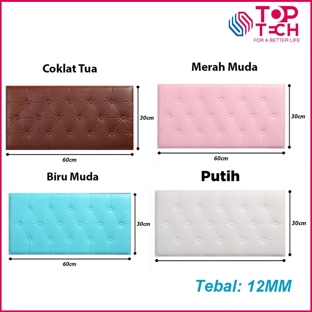 Toptech Wallpaper Thickness 12MM 3D Foam Soundproof Waterproof