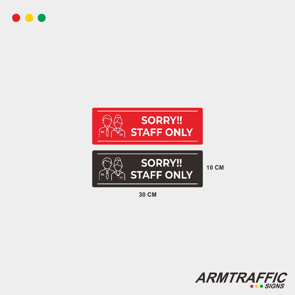 Sign SORRY STAFF ONLY 10 X 30 CM | Shopee Philippines