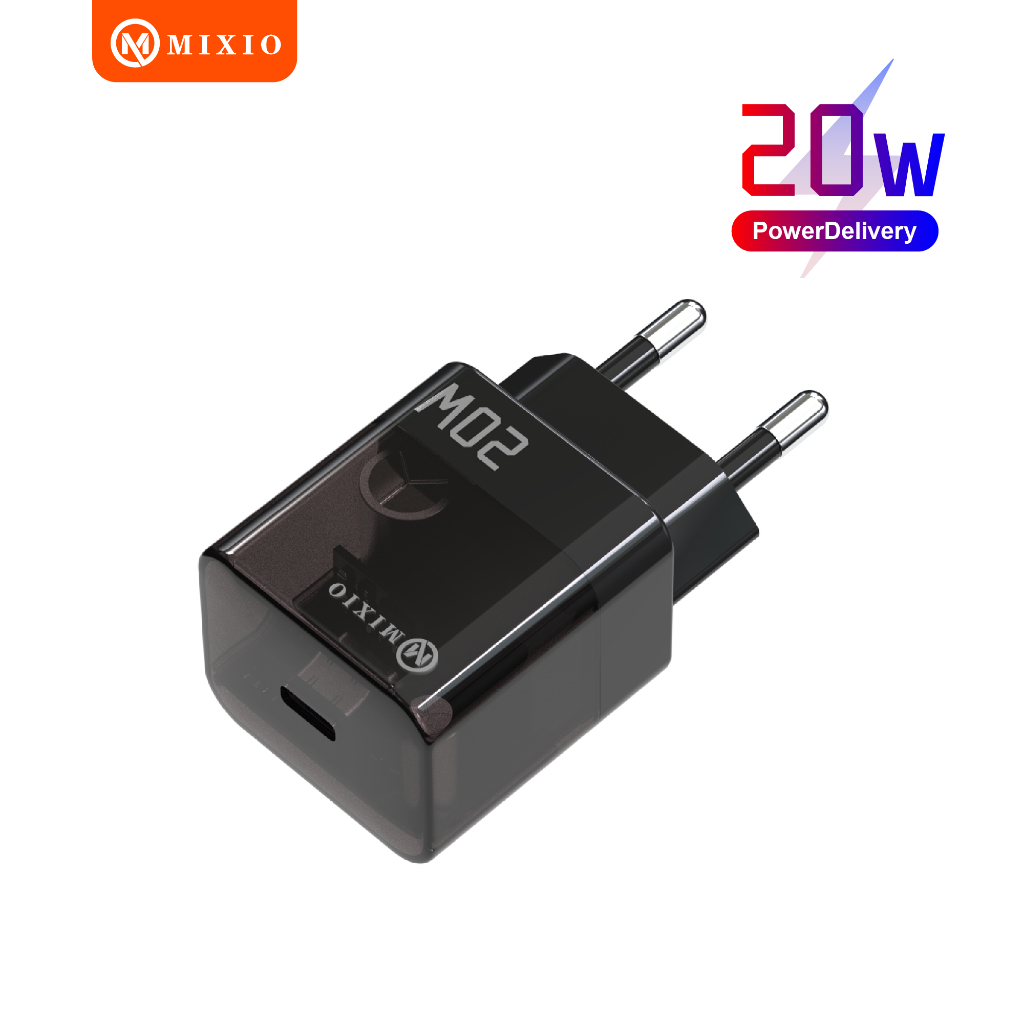 Mixio MC-02 Transparent USB-C 20W Power Adapter Charger for iPhone ...