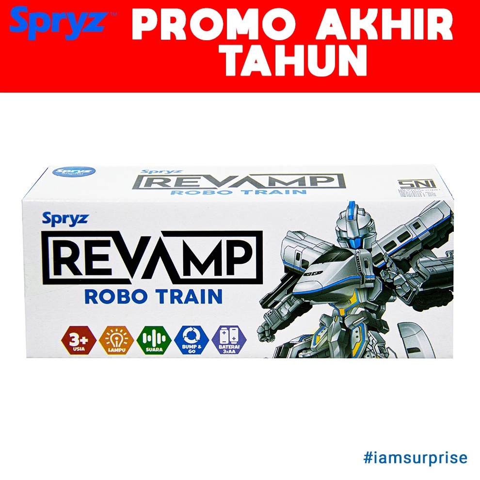 ART I64B Spryz Revamp Robo Train Toy Train That Can Transform into a ...