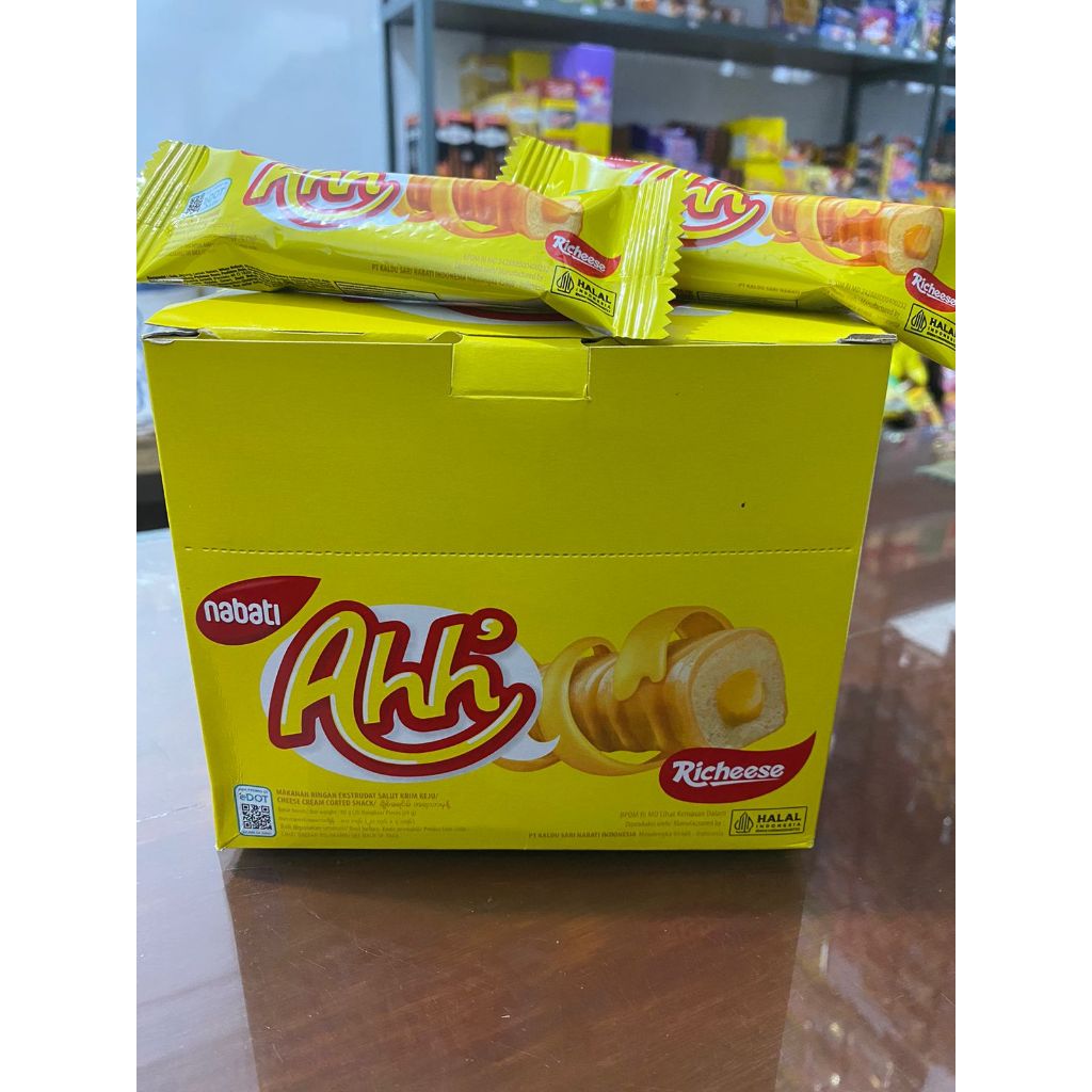 Richeese Vegetable Snack Ahh 4 Grams 1 Box Contains 20 Pcs | Shopee ...