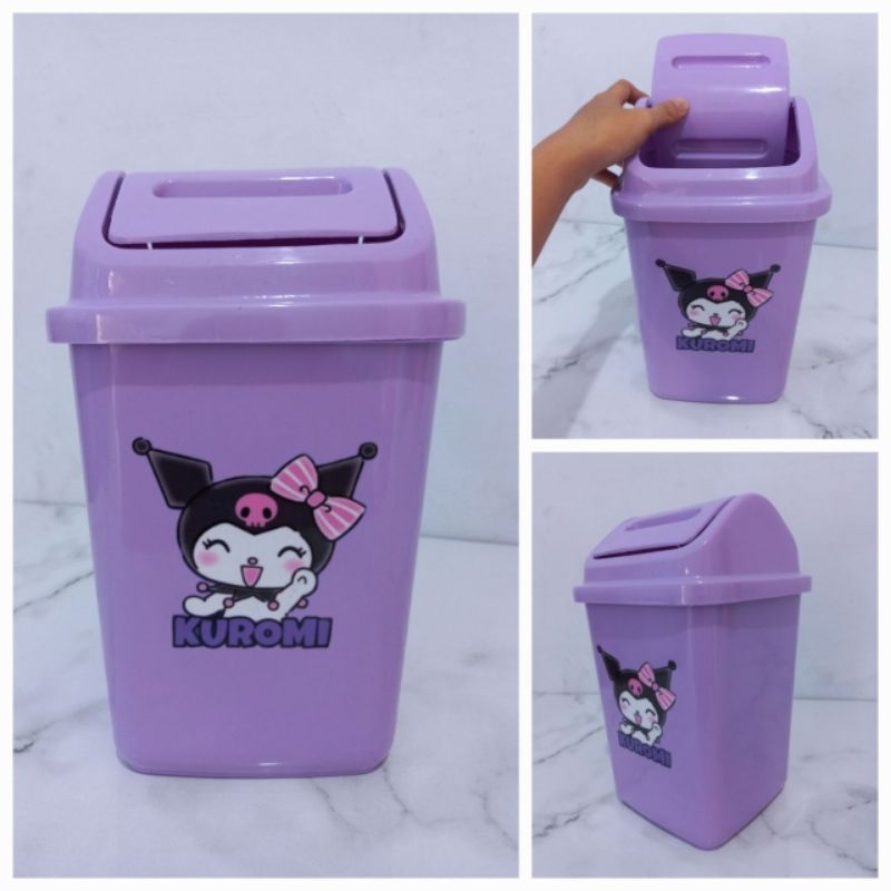 Sanrio KUROMI 5 LITER CHARACTER SWING TRASH CAN | Shopee Philippines