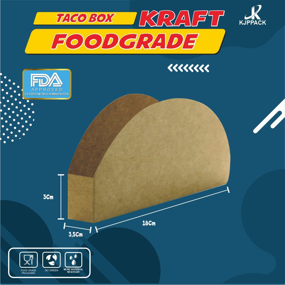 Taco BOX paper Ivory Assembled FDA Food Grade | Shopee Philippines