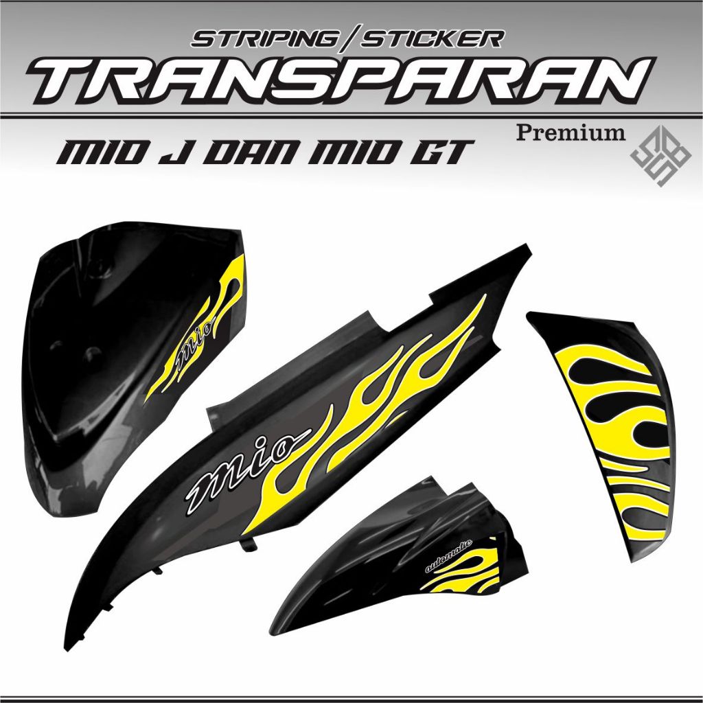 TRANSPARENT MIO GT STRIPING STICKER TRANSPARENT MIO J MOTORCYCLE ...