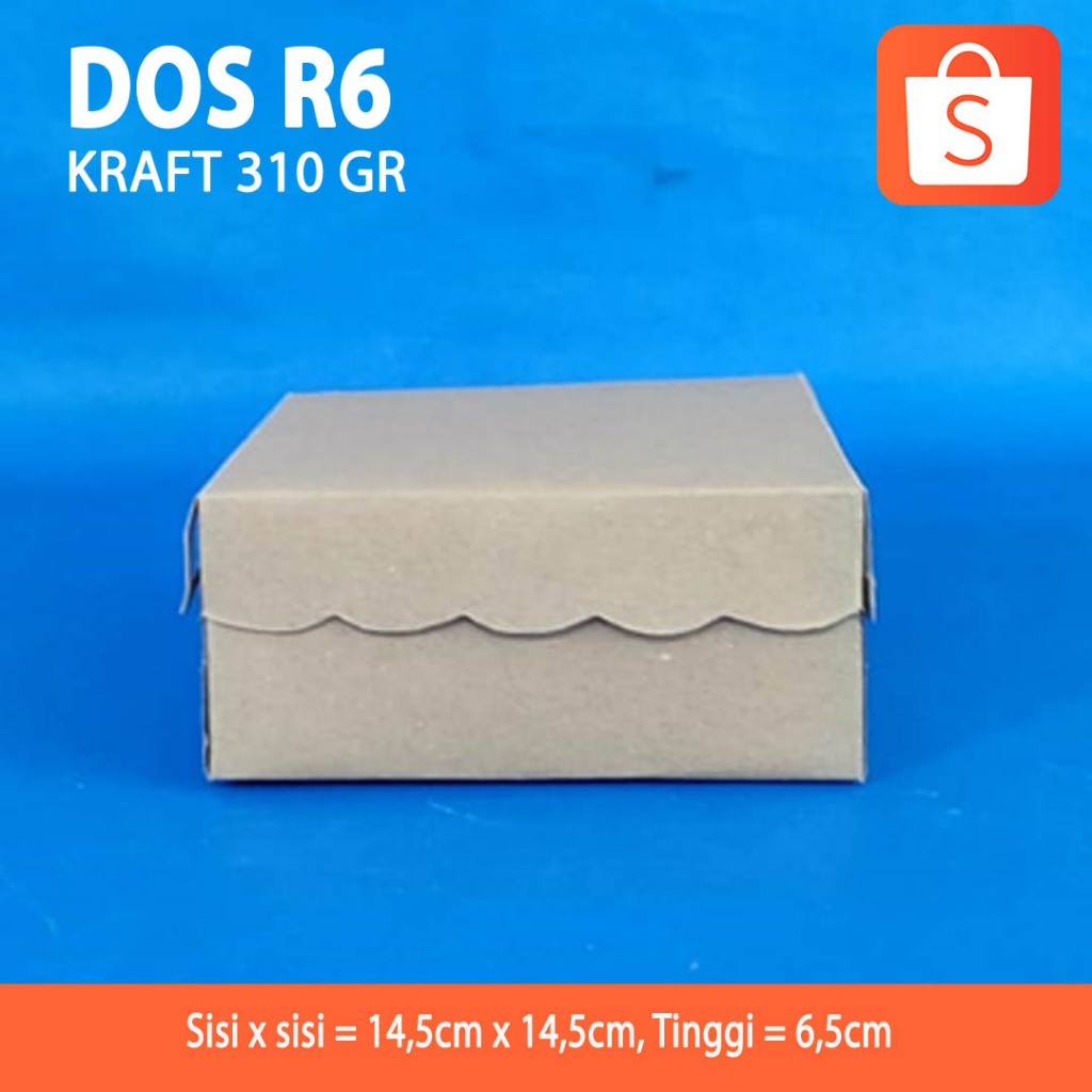 Dos R6 Kraft 310 Gr Plain Kraft Cake Box/ (100 Pcs) | Shopee Philippines
