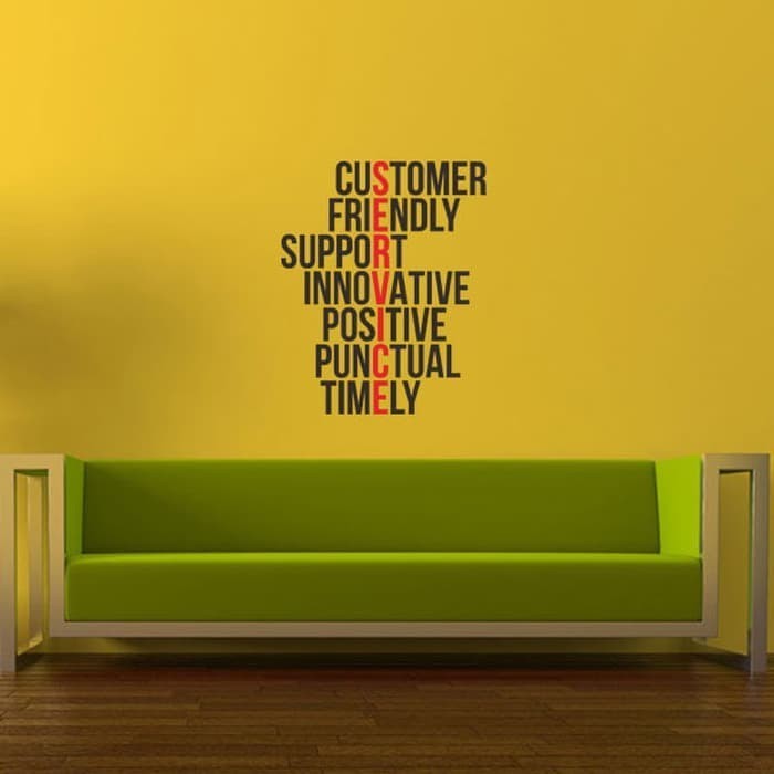 Cutting Sticker Customer Service Cafe Resto Shop Wall Glass Sticker ...