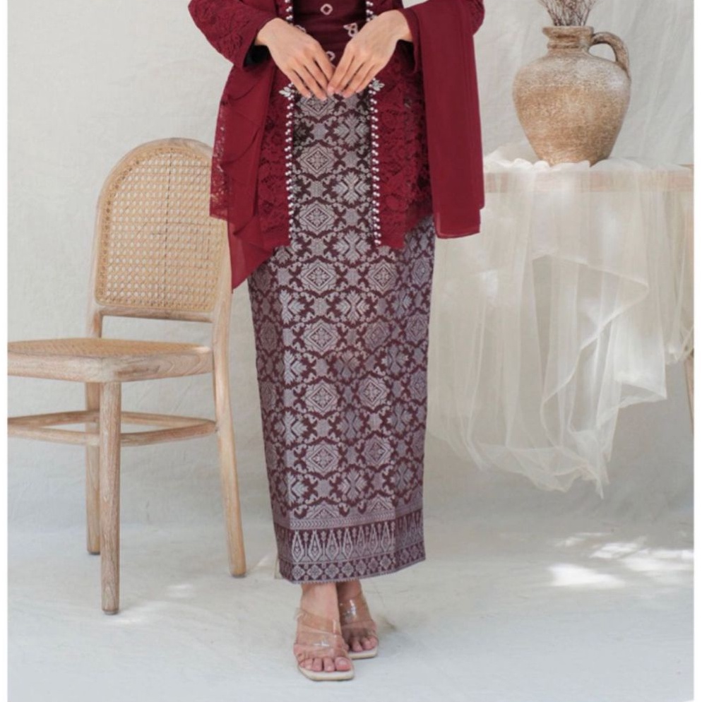 Code Y13U Palembang Batik Wrapped Songket Skirt Ready to Wear Wrapped ...