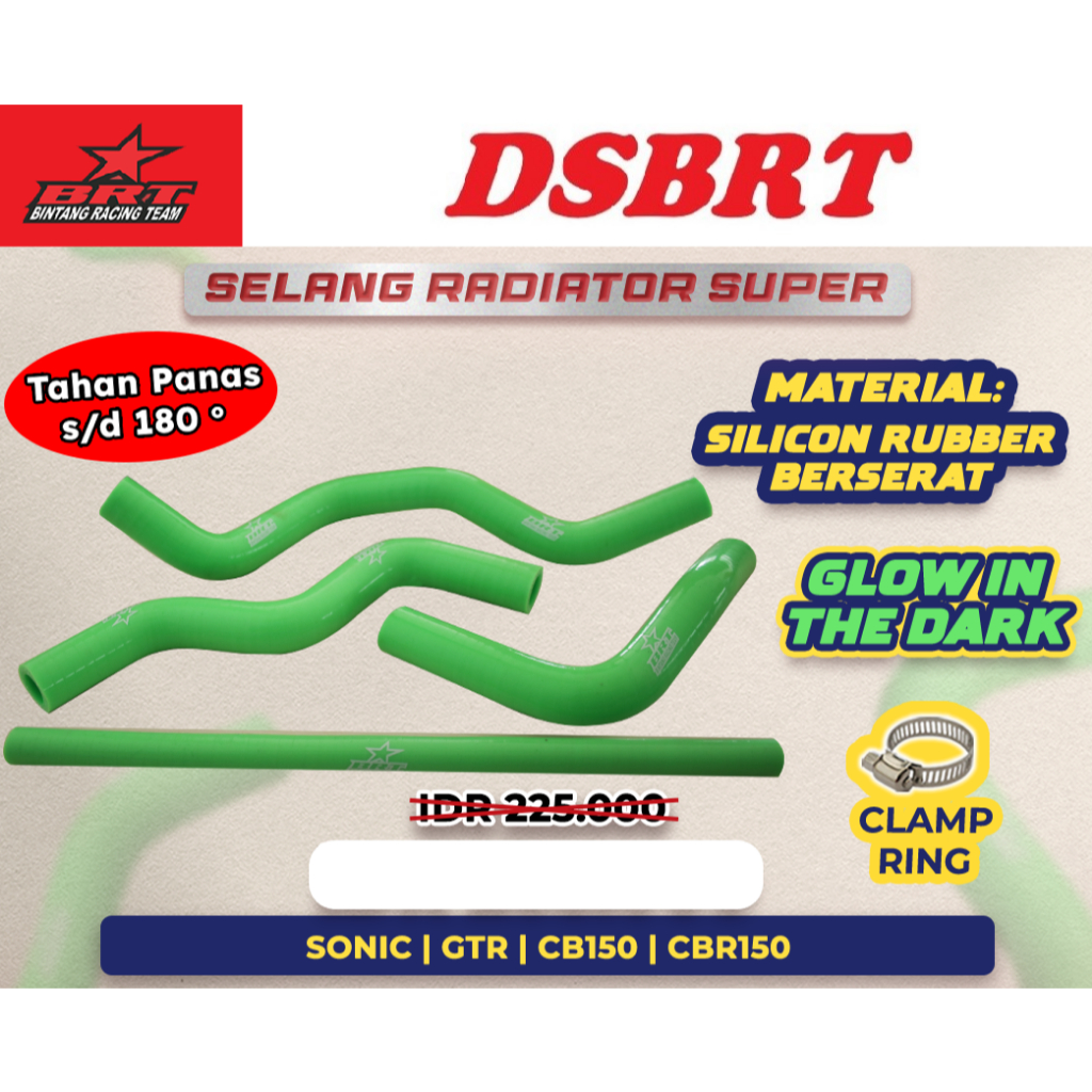 BRT SONIC New CB150 CBR 150 SUPRA Radiator Hose CBX 150 GLOW IN THE ...