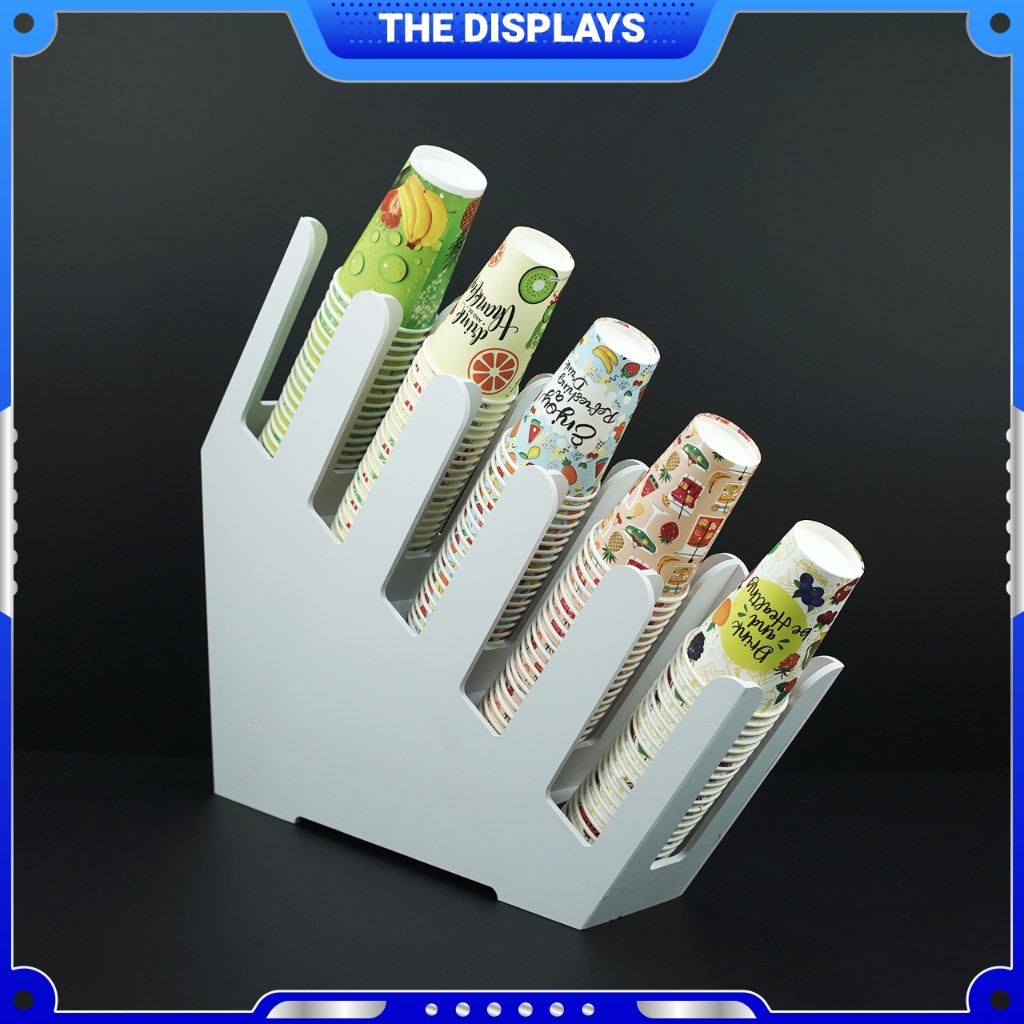 Rack / Rack Dispenser/ Paper Cup Organizer, 5-slot - Ready-Made Model ...