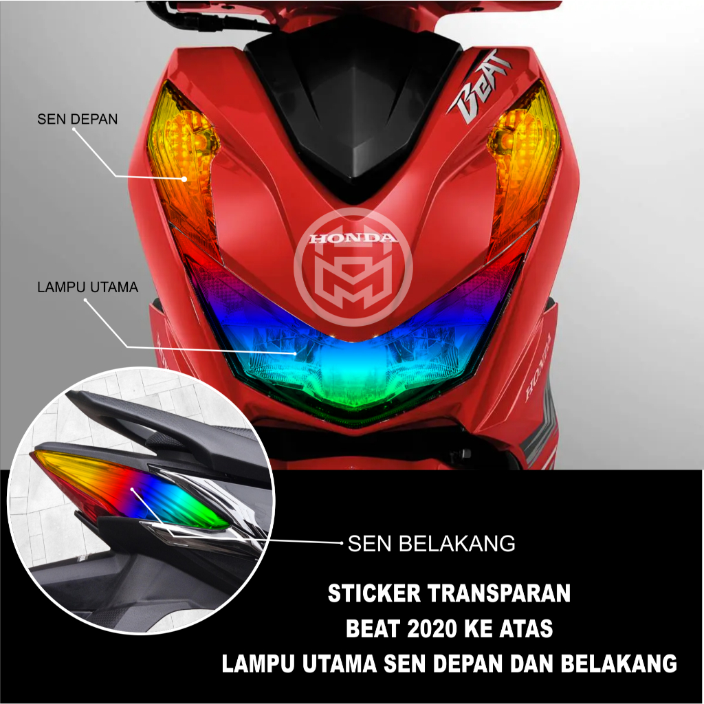 Plain TRANSPARENT STICKER BEAT DELUXE/CBS/STREET 2020 AND UP | Shopee ...