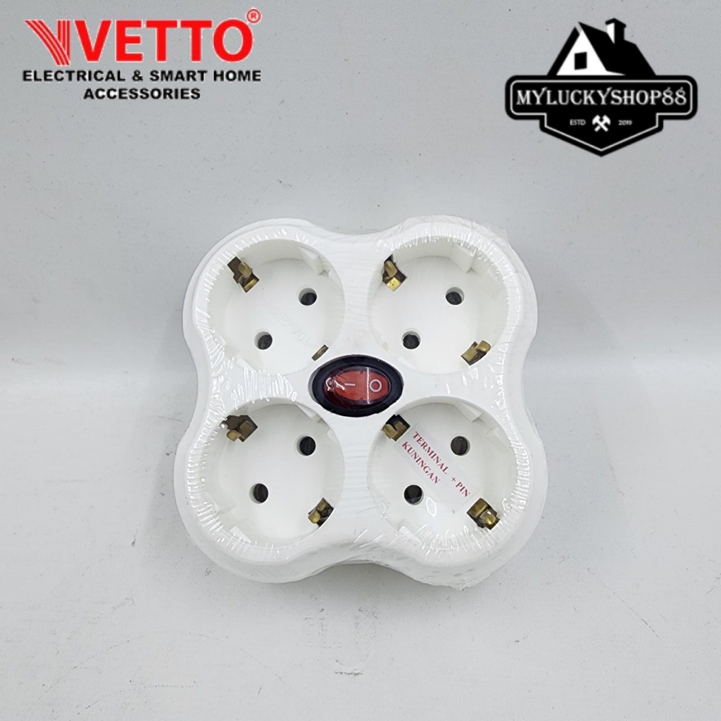 Vetto Socket 4 In 1 Multi Function Plug 4 Hole Switch Plug | Shopee ...