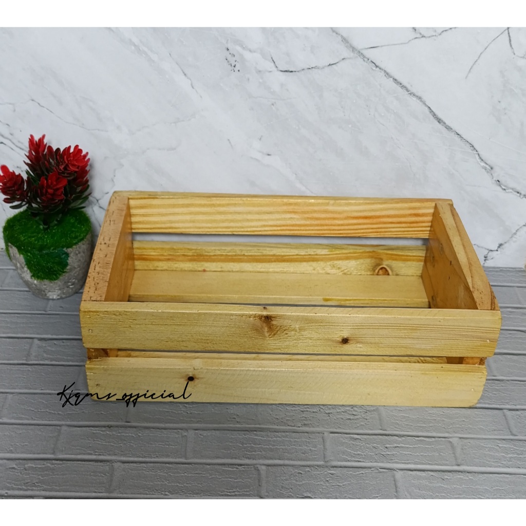 KAYU Dutch Teak Wood Crate BOX Aesthetic Wood BOX Onion Holder ...