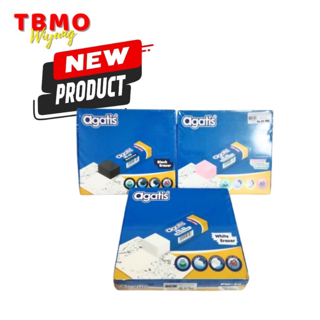 Agatis Eraser Eco Pack Contains 20 Pvc Material Size 64X22X12mm ...