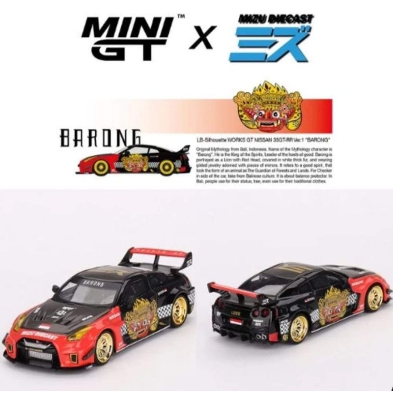 MINI GT MIZU DIECAST LB-SILHOUETTE WORKS GT NISSAN R35 BARONG BLISTER ...