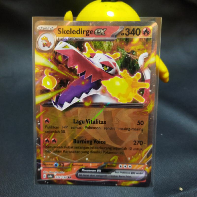 thumbnail image 2 of Skeledirge Ex RR 020/073 - Japanese Sv1a Triplet Beat Pokemon Card (Near Mint) 2 of 5